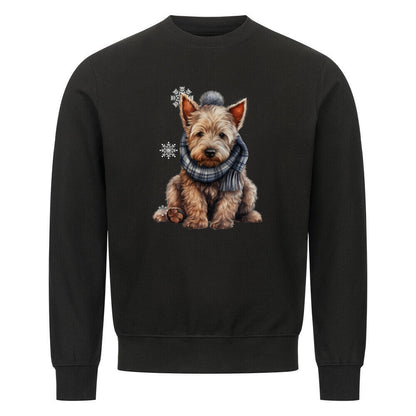 Premium Sweatshirt "Scottish Terrier - Winter" Schwarz – hunde-shirt.de