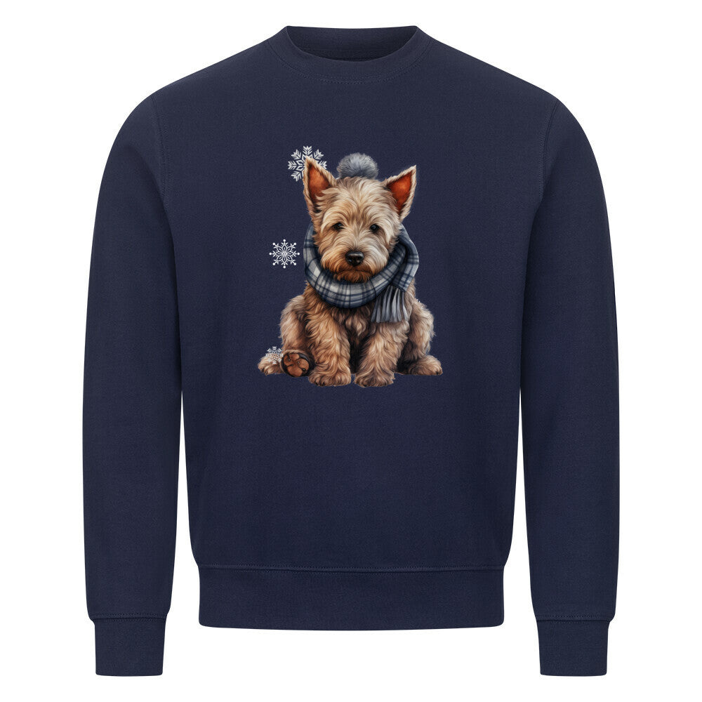Premium Sweatshirt "Scottish Terrier - Winter" Navy Blue – hunde-shirt.de
