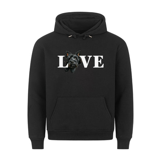 Premium Hoodie "Scottish Terrier - LOVE" Schwarz – hunde-shirt.de