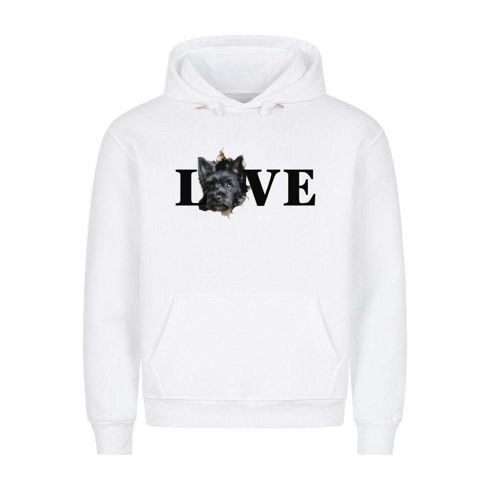 Premium Hoodie "Scottish Terrier - LOVE" Weiß – hunde-shirt.de