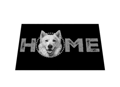 Fußmatte "Weißer Schäferhund - HOME-Edition" – hunde-shirt.de