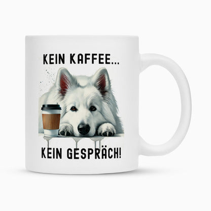 Tasse "Weißer Schäferhund - Kein Kaffee..." Weiß – hunde-shirt.de