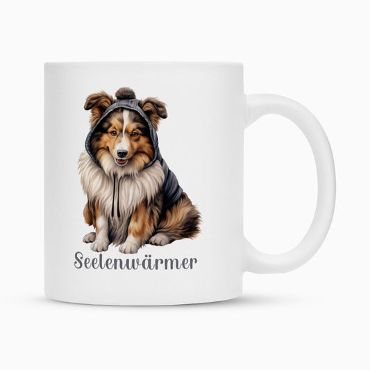 Tasse "Sheltie - Seelenwärmer" Weiß – hunde-shirt.de