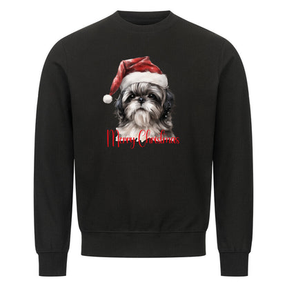 Premium Sweatshirt "Shih Tzu - Merry Christmas" Schwarz – hunde-shirt.de