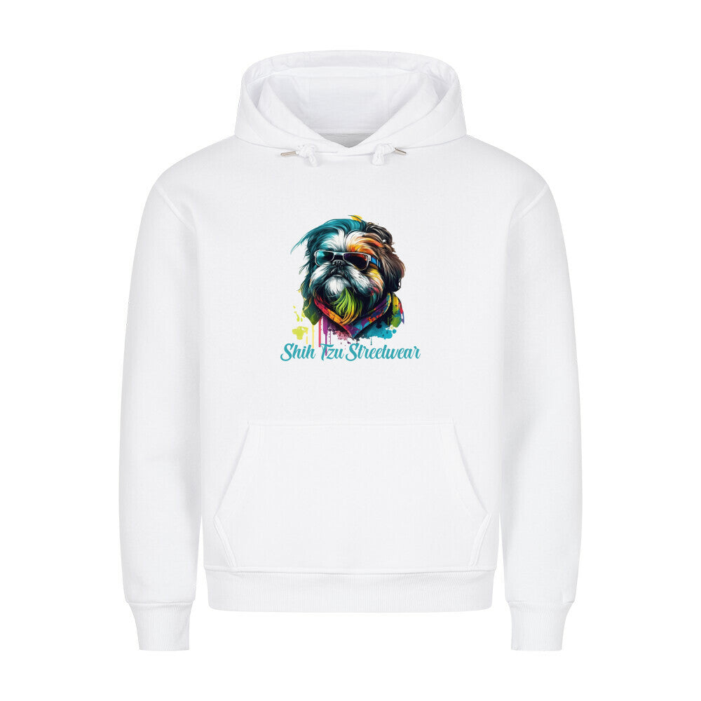 Premium Hoodie "Shih Tzu - Streetwear" Weiß – hunde-shirt.de