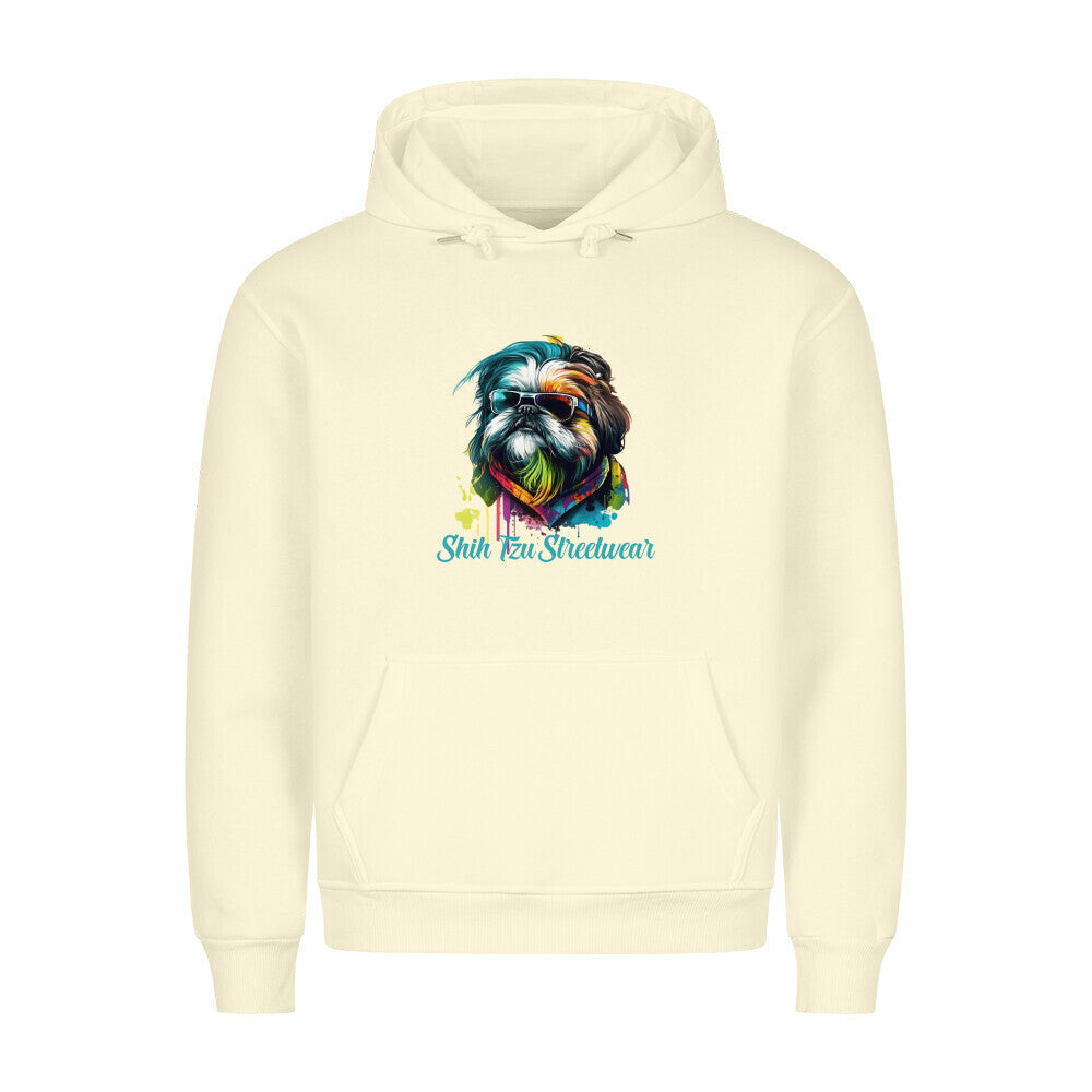 Premium Hoodie "Shih Tzu - Streetwear" Beige – hunde-shirt.de