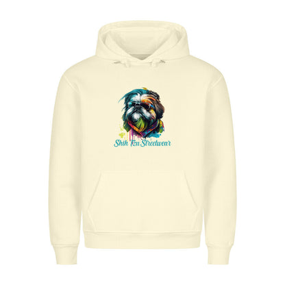 Premium Hoodie "Shih Tzu - Streetwear" Beige – hunde-shirt.de