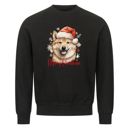 Premium Sweatshirt "Shiba Inu - Merry Christmas" Schwarz – hunde-shirt.de