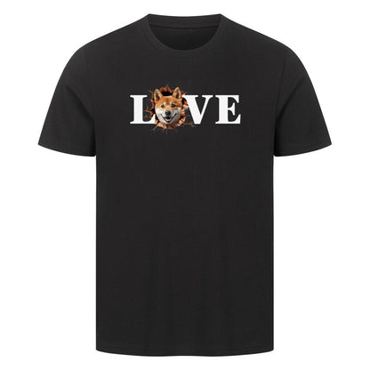 Premium T-Shirt "Shiba Inu - LOVE" Schwarz – hunde-shirt.de