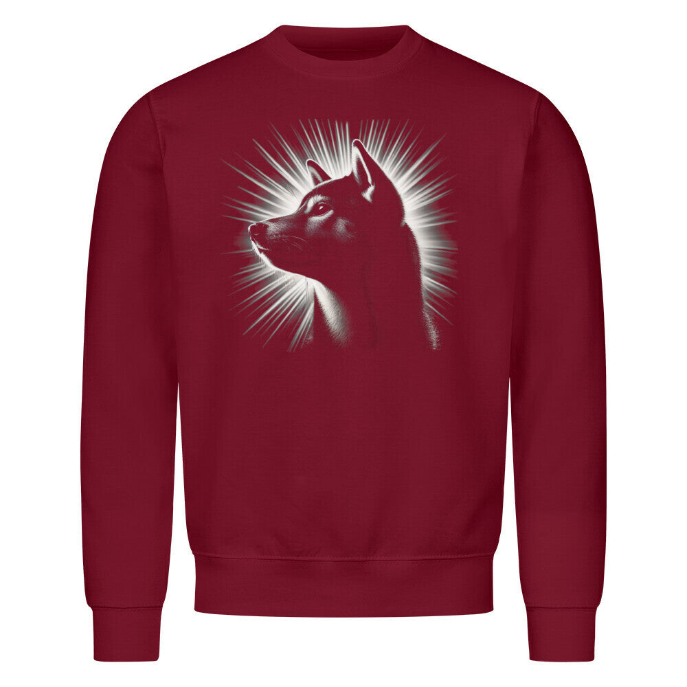 Premium Sweatshirt "Shiba Inu - Shine" Burgunder – hunde-shirt.de