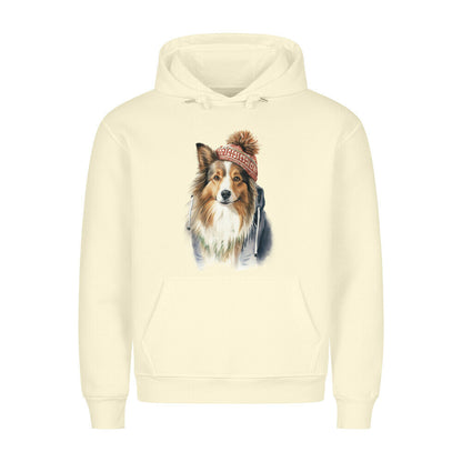 Premium Hoodie "Sheltie - Frost" Beige – hunde-shirt.de