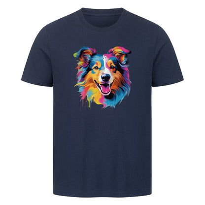 Premium T-Shirt "Sheltie - Fun" French Navy – hunde-shirt.de