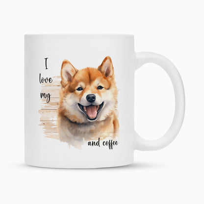 Tasse "Shiba Inu - I love..." Weiß – hunde-shirt.de