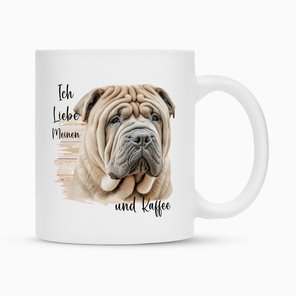 Tasse "Shar Pei - Ich liebe..." Weiß – hunde-shirt.de