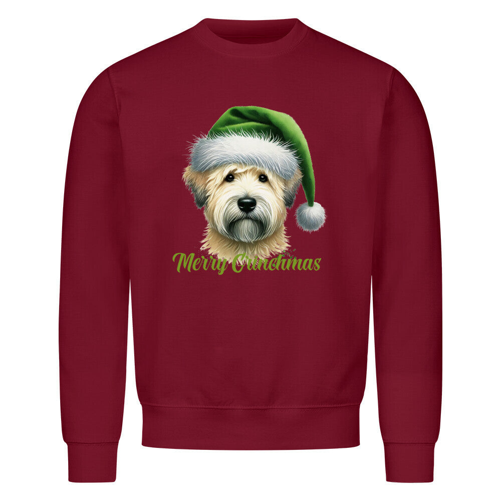 Premium Sweatshirt "Soft Coated - Merry Grinchmas" Burgunder – hunde-shirt.de