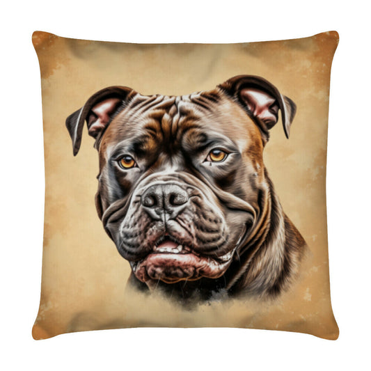 Kissen "American Bully XL / XXL - Blick" Weiß – hunde-shirt.de