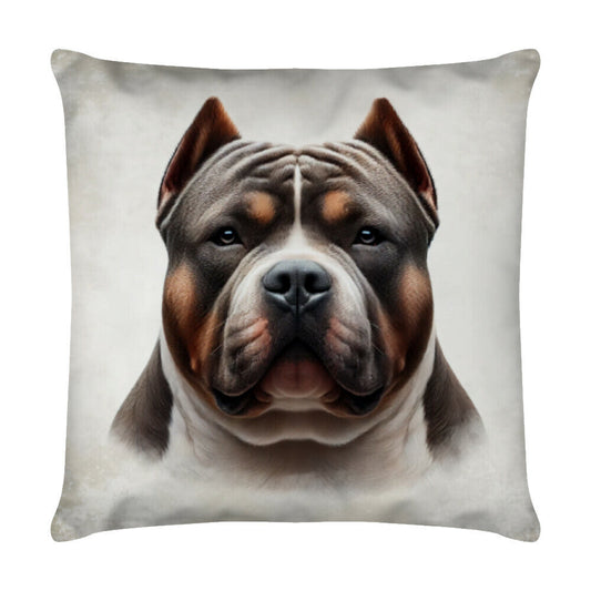 Kissen "American Bully XL / XXL - Relax" Weiß – hunde-shirt.de