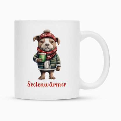 Tasse "Pit Bull - Seelenwärmer" Weiß – hunde-shirt.de