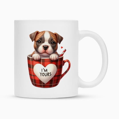Tasse "Pit Bull - I'm yours" Weiß – hunde-shirt.de