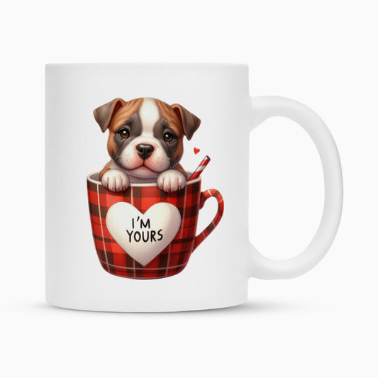 Tasse "Pit Bull - I'm yours" Weiß – hunde-shirt.de