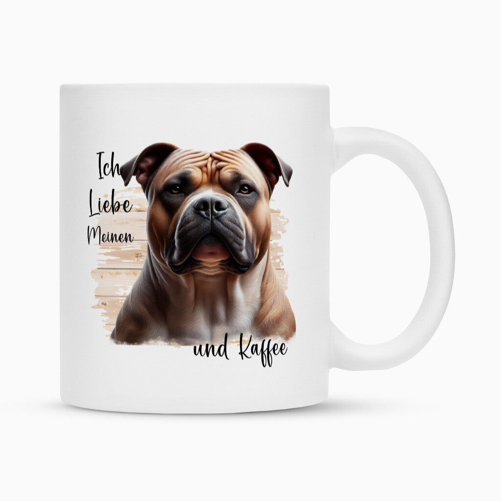 Tasse "American Bully XL / XXL - Ich liebe..." Weiß – hunde-shirt.de