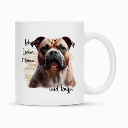 Tasse "American Bully XL / XXL - Ich liebe..." Weiß – hunde-shirt.de