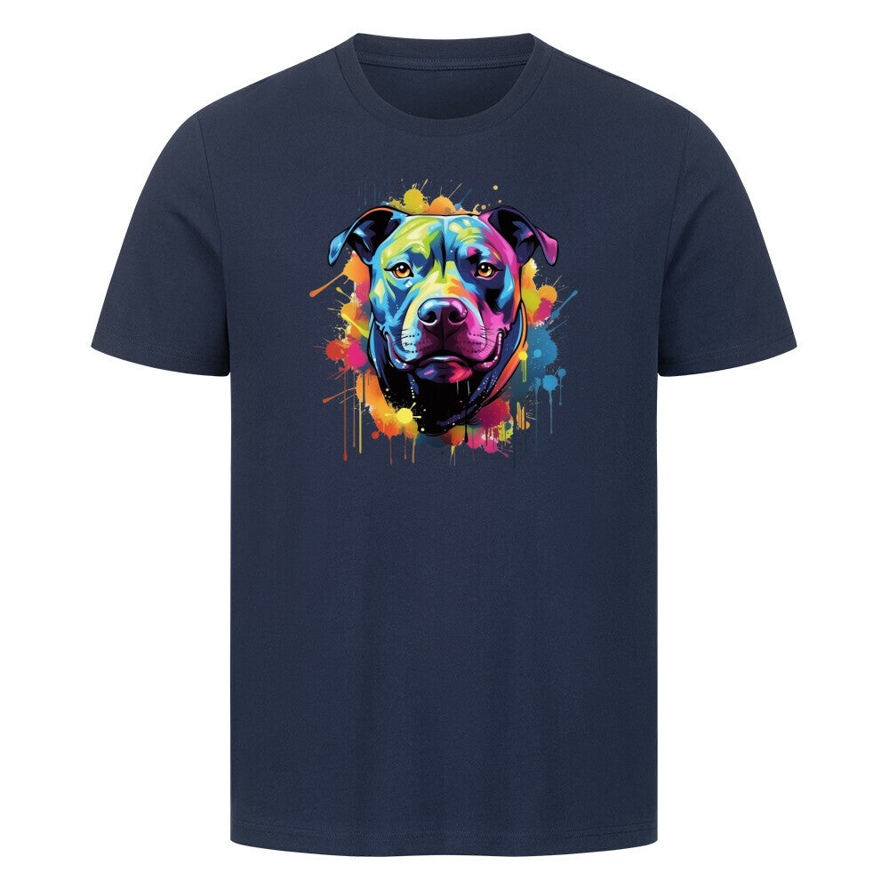 Premium T-Shirt "Pit Bull - Splash" French Navy – hunde-shirt.de