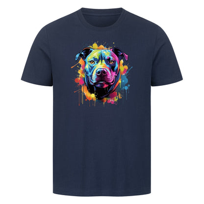 Premium T-Shirt "Pit Bull - Splash" French Navy – hunde-shirt.de
