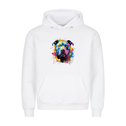 Premium Hoodie "Pit Bull - Splash" Weiß – hunde-shirt.de