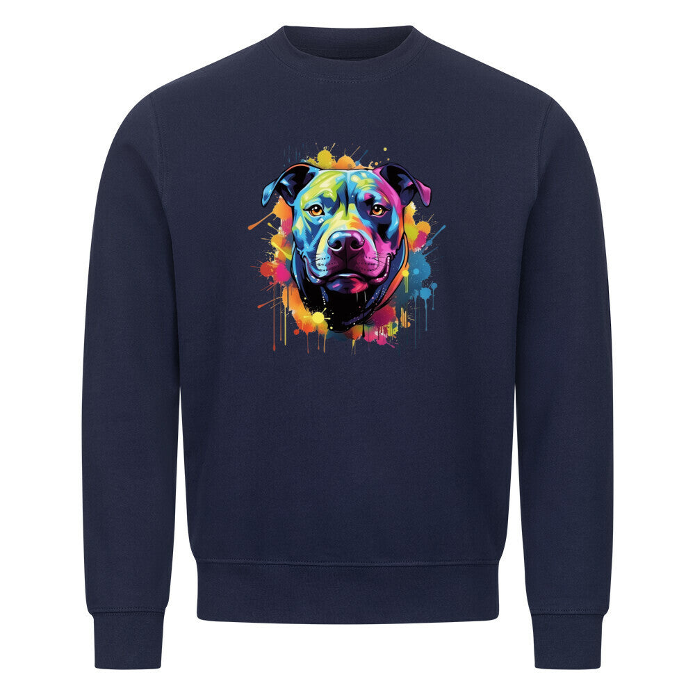 Premium Sweatshirt "Pit Bull - Splash" Navy Blue – hunde-shirt.de