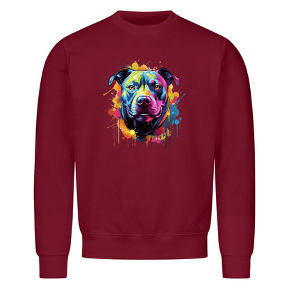 Premium Sweatshirt "Pit Bull - Splash" Burgunder – hunde-shirt.de