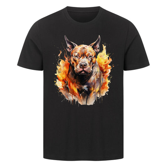 Premium T-Shirt "Bully XL / XXL - Fire" Schwarz – hunde-shirt.de