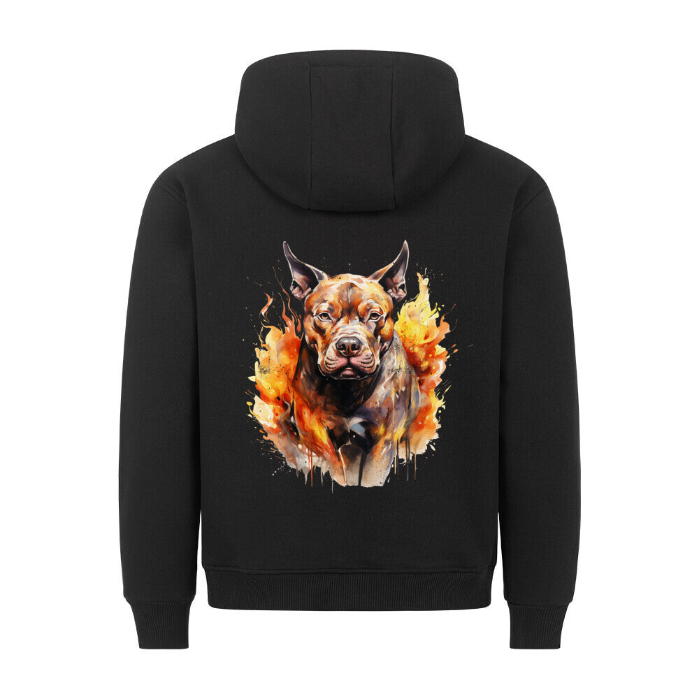 Premium Hoodie "Bully XL / XXL - Fire" Schwarz – hunde-shirt.de