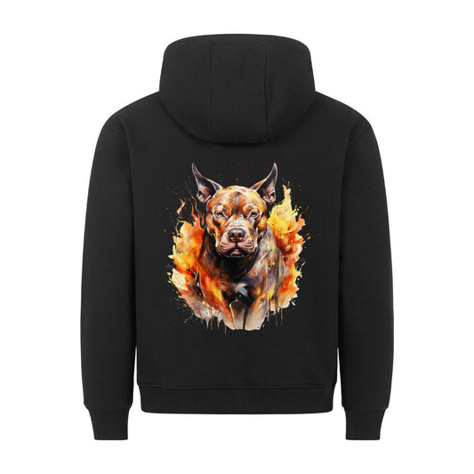 Premium Hoodie "Bully XL / XXL - Fire" Schwarz – hunde-shirt.de