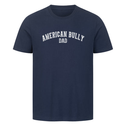 Premium T-Shirt "American Bully - DAD" French Navy – hunde-shirt.de