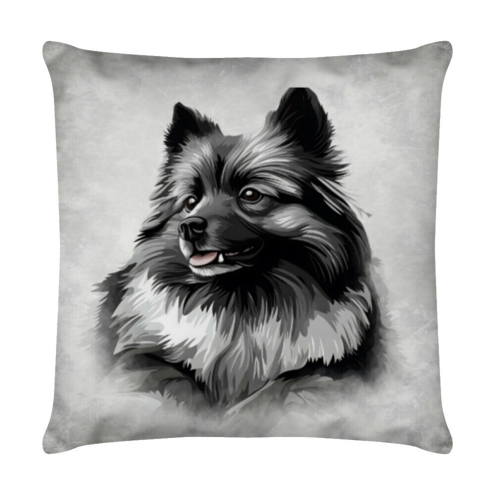 Kissen "Wolfsspitz - Portrait" Weiß – hunde-shirt.de