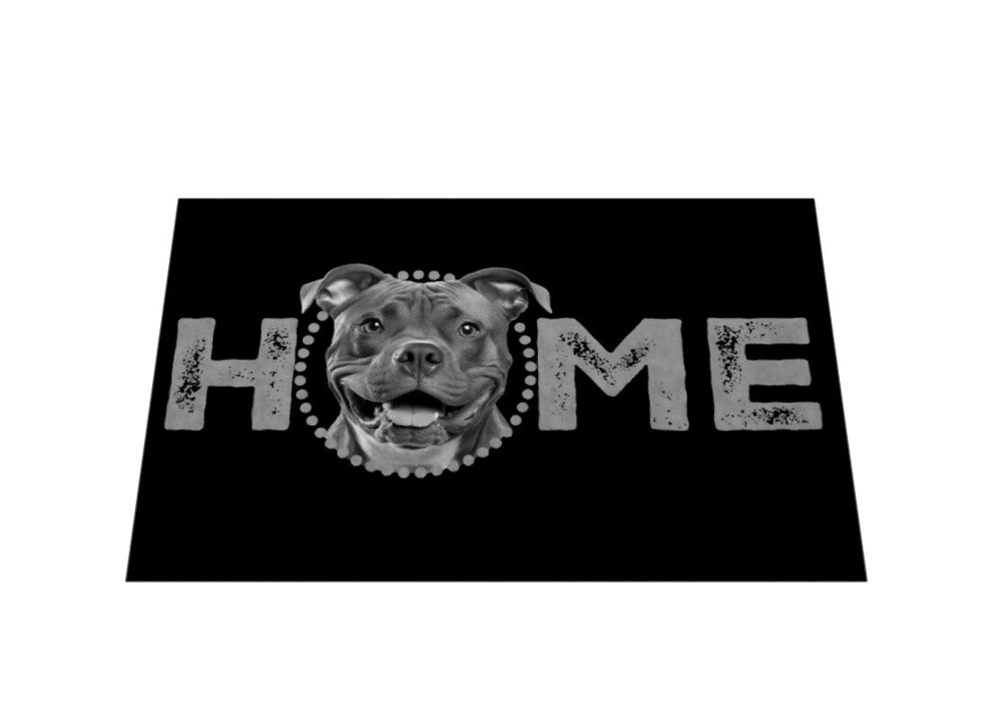 Fußmatte "American Staffordshire Terrier ( black ) - HOME-Edition" – hunde-shirt.de