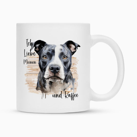 Tasse "Staffordshire Bull Terrier - Ich liebe..." Weiß – hunde-shirt.de