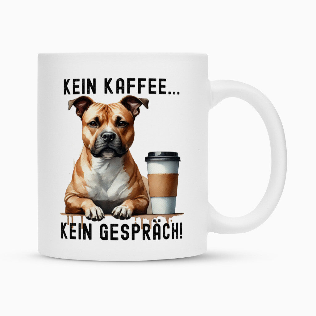 Tasse "AmStaff braun - Kein Kaffee..." Weiß – hunde-shirt.de