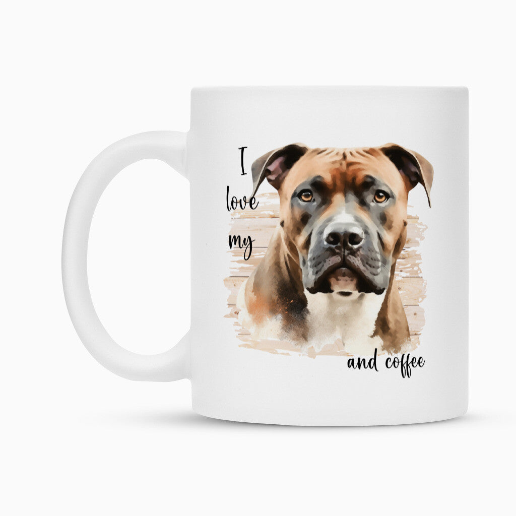 Tasse "AmStaff braun - I love..." – hunde-shirt.de