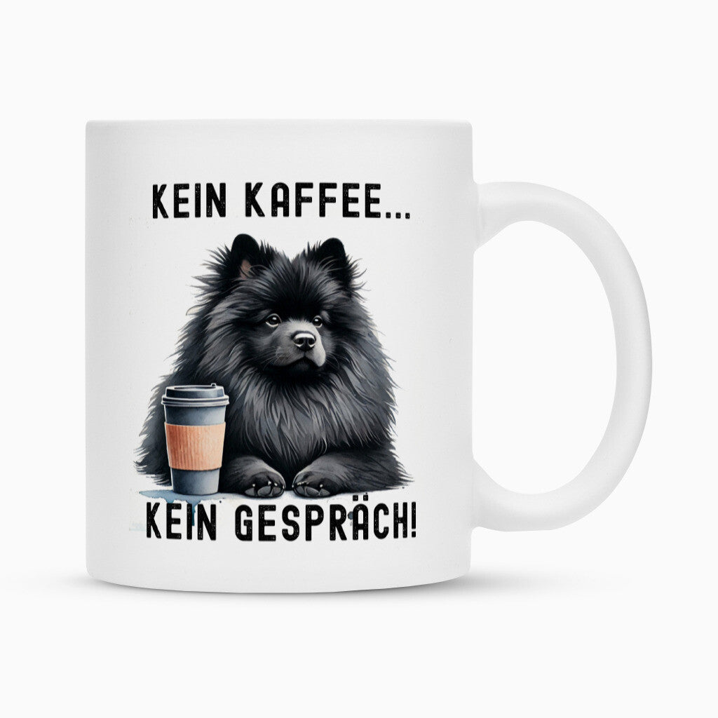 Tasse "Wolfsspitz schwarz - Kein Kaffee..." Weiß – hunde-shirt.de
