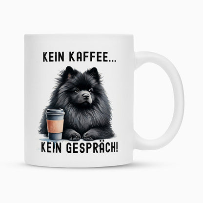 Tasse "Wolfsspitz schwarz - Kein Kaffee..." Weiß – hunde-shirt.de