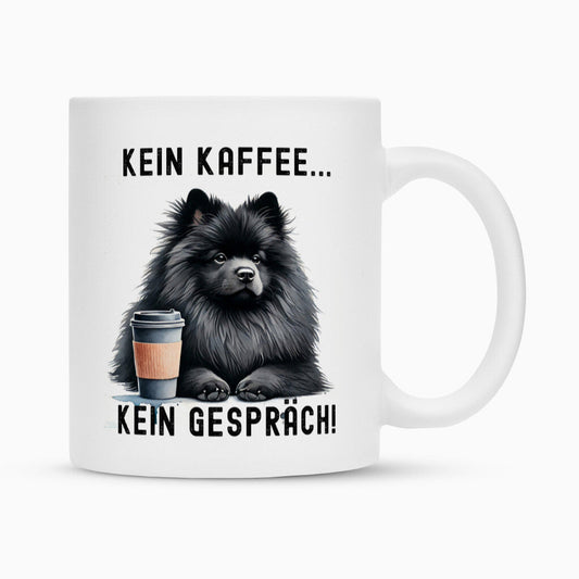 Tasse "Wolfsspitz schwarz - Kein Kaffee..." Weiß – hunde-shirt.de
