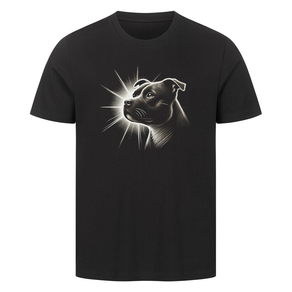 Premium T-Shirt "Staffordshire - Bright 2" Schwarz – hunde-shirt.de
