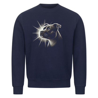 Premium Sweatshirt "Staffordshire - Bright 2" Navy Blue – hunde-shirt.de