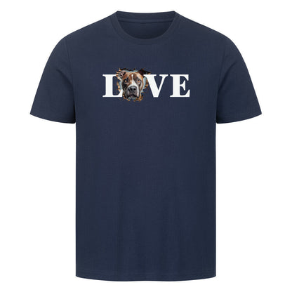 Premium T-Shirt "AmStaff - LOVE" French Navy – hunde-shirt.de