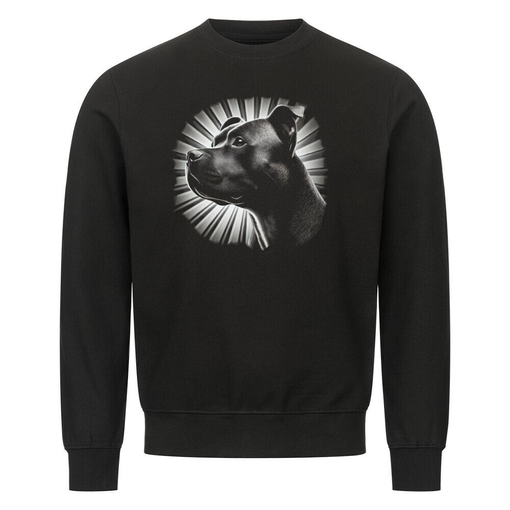 Premium Sweatshirt "AmStaff - Shine" Schwarz – hunde-shirt.de