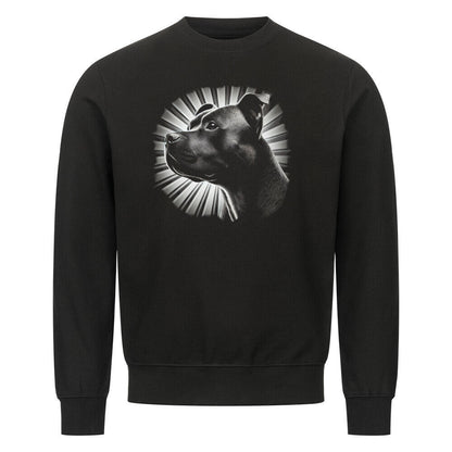 Premium Sweatshirt "AmStaff - Shine" Schwarz – hunde-shirt.de