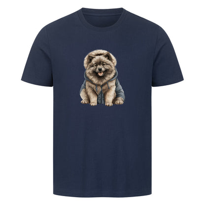 Premium T-Shirt "Wolfsspitz - Winter" French Navy – hunde-shirt.de