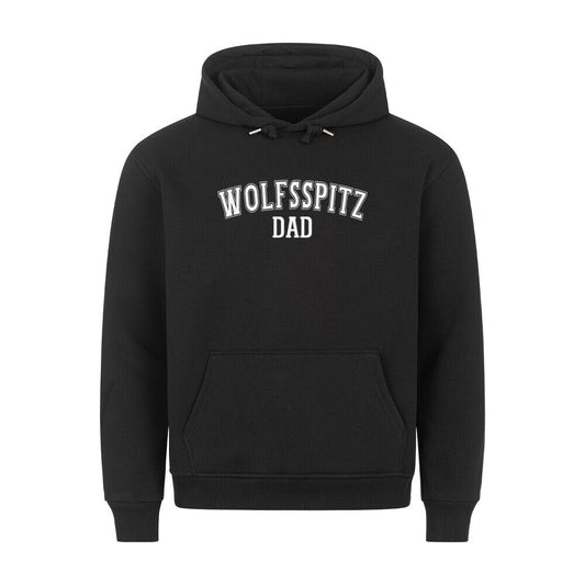 Premium Hoodie "Wolfsspitz - DAD" Schwarz – hunde-shirt.de